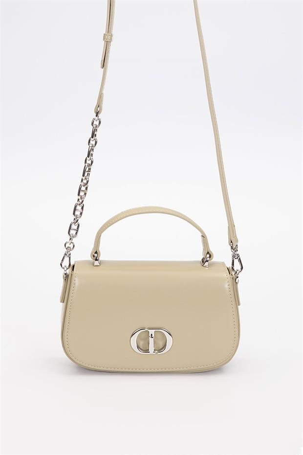 Yeşil Aksesuar Kapaklı Omuz Çantası