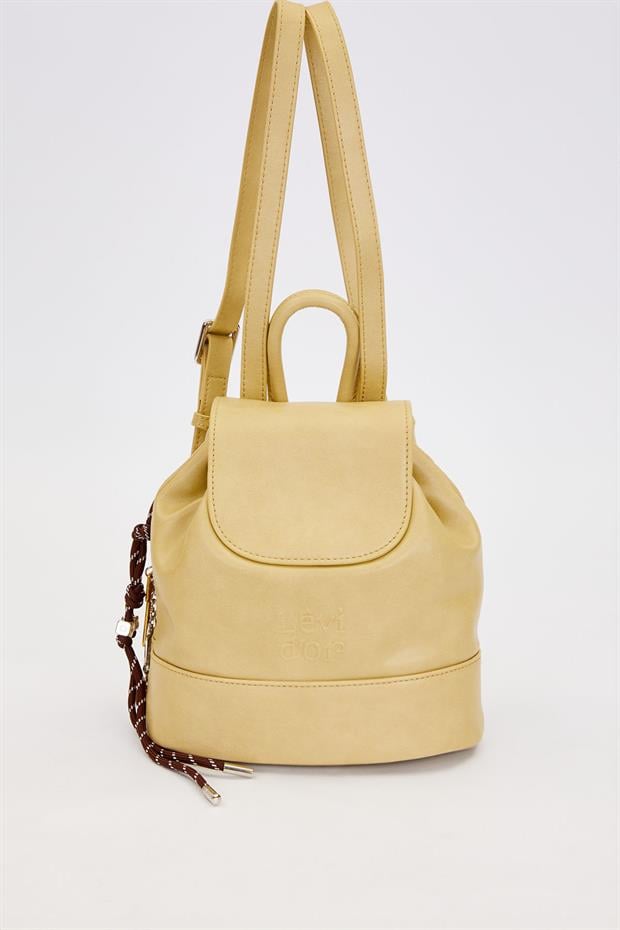 Yeşil Charm Aksesuar Detaylı Sırt Çantası