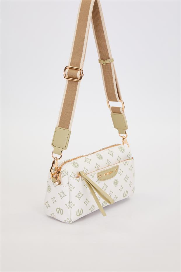 Yeşil Çizgi Kuşaklı Omuz Çantası