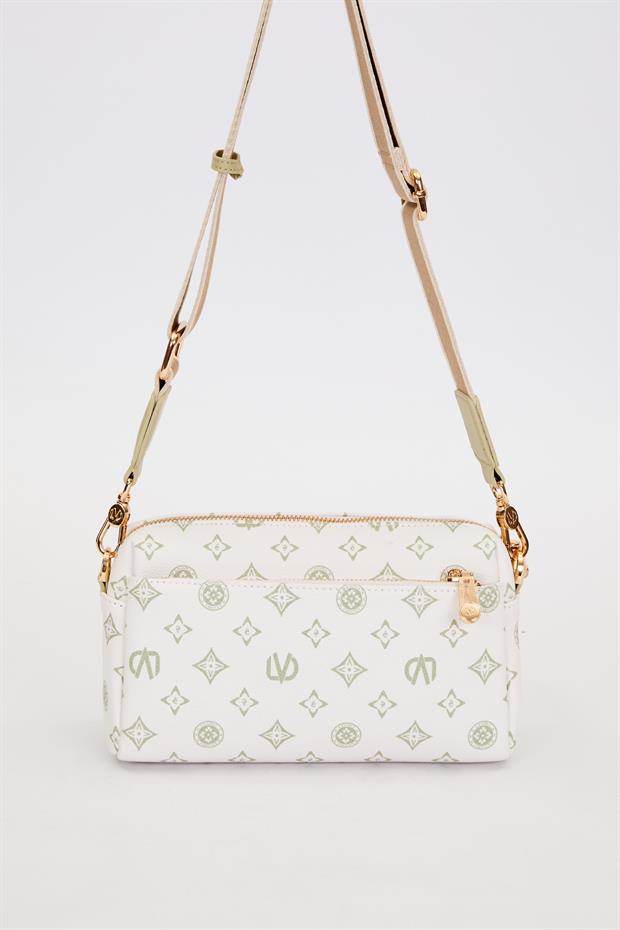 Yeşil Çizgi Kuşaklı Omuz Çantası