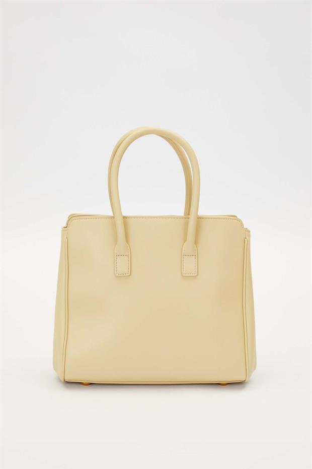 Yeşil Deri Aksesuar Detaylı El Çantası