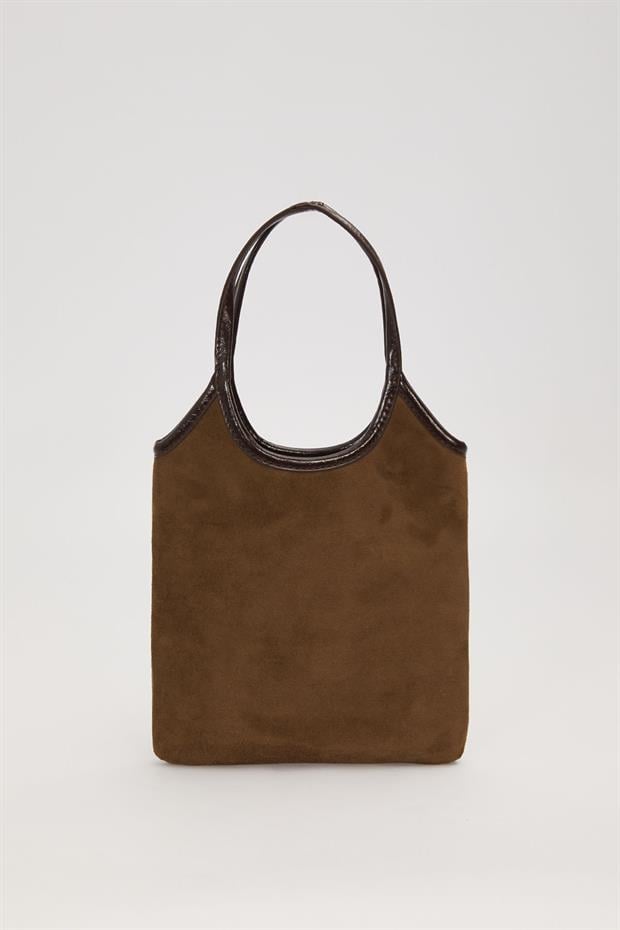 Yeşil Deri Askı Detaylı El Çantası