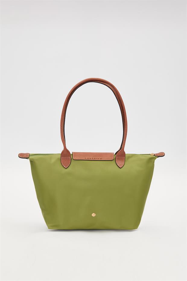 Yeşil Deri Kapaklı Uzun Askılı Omuz Çantası