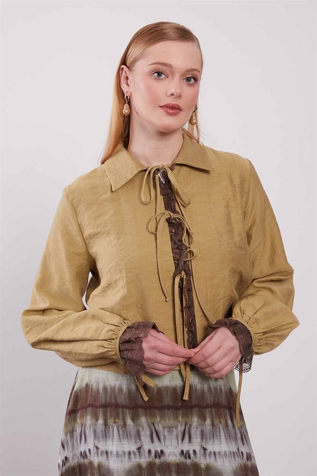 Yeşil Ebruli Desen Etek Takım