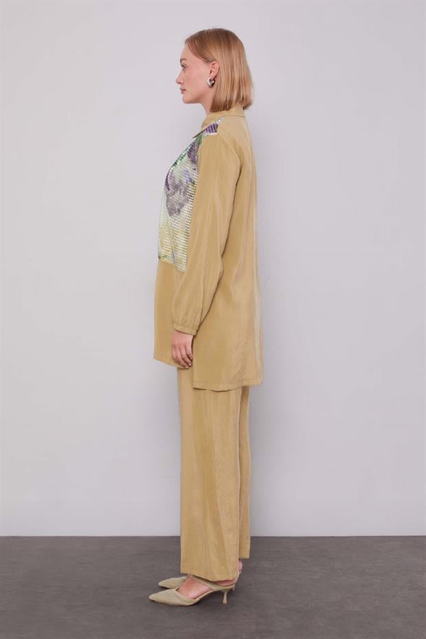 Yeşil File Baskılı İkili Takım