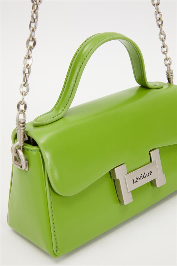 Yeşil Gizli Cep Detaylı Omuz Çantası