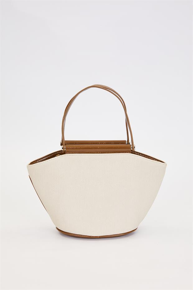 Yeşil Hasır Görünümlü El Çantası