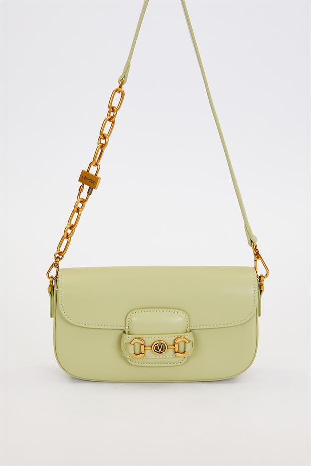 Yeşil Kilit Zincirli Omuz Çantası
