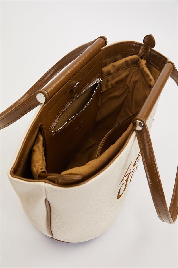 Yeşil Kumaş Görünümlü Omuz Çantası