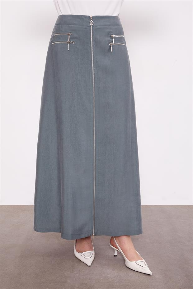 Yeşil Kuşak Detaylı Etek Takım