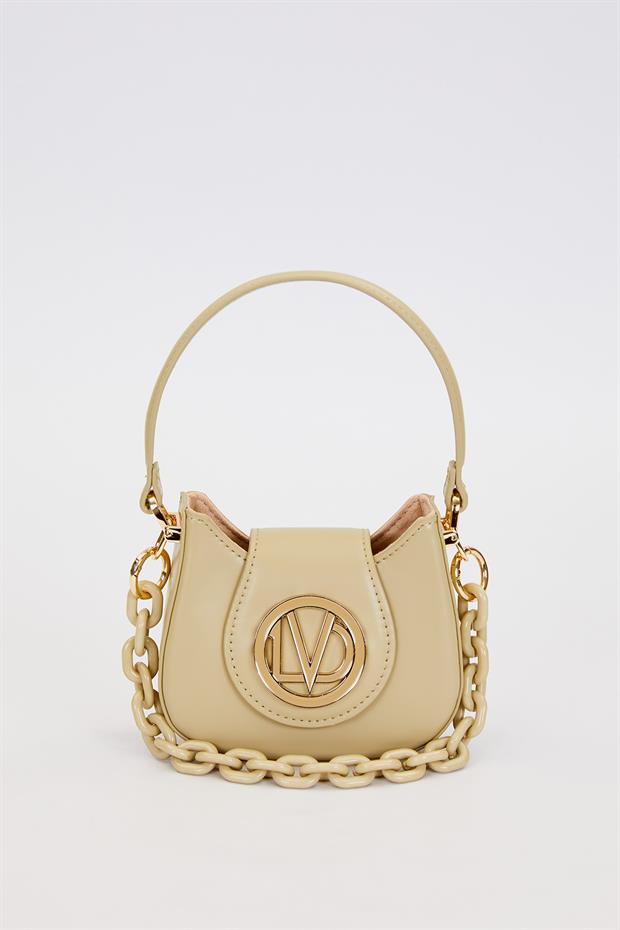 Yeşil Logo Detay Zincirli El Çantası