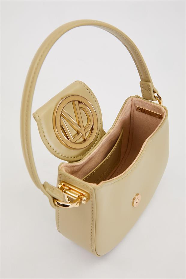 Yeşil Logo Detay Zincirli El Çantası