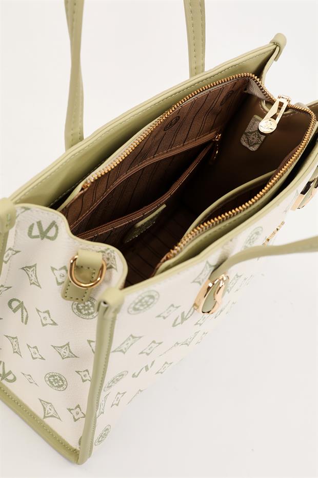 Yeşil LVD Baskılı El Çantası