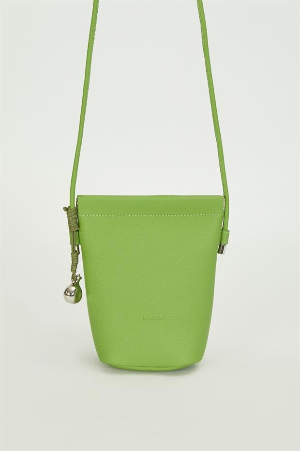 Yeşil Metal top Aksesuarlı Omuz Çantası