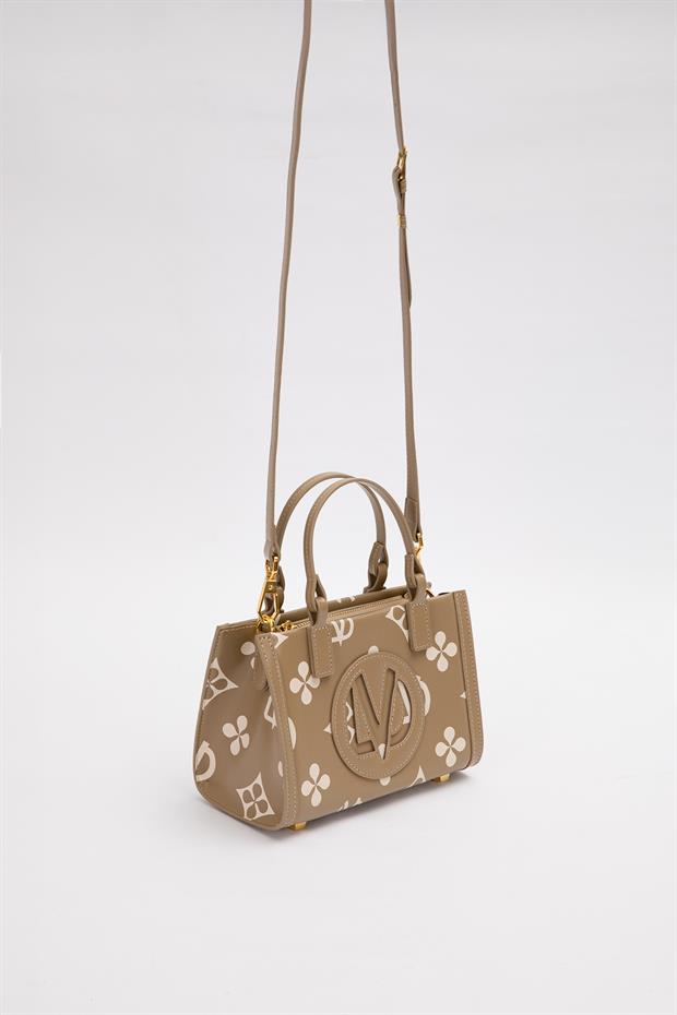 Yeşil Mini Boy Baskılı El Çantası