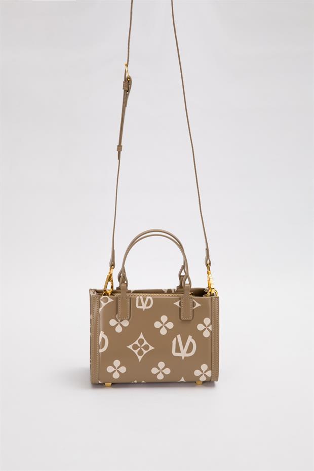 Yeşil Mini Boy Baskılı El Çantası