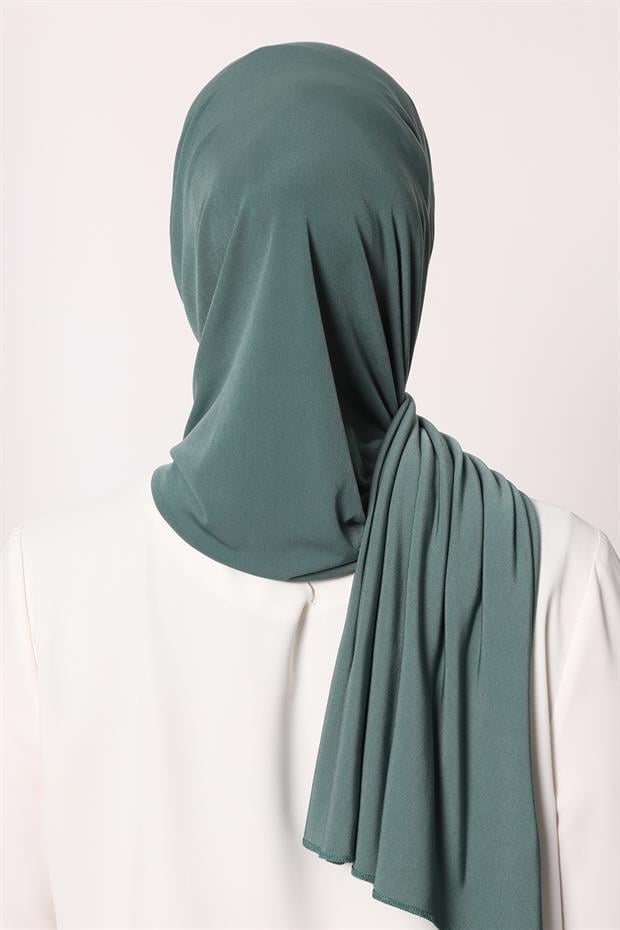 Yeşil Pratik Şapkalı Şal