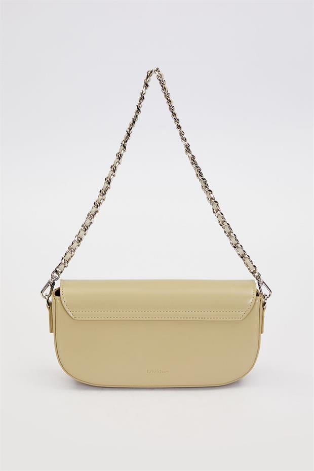 Yeşil Silver Kilit Detaylı Omuz Çantası