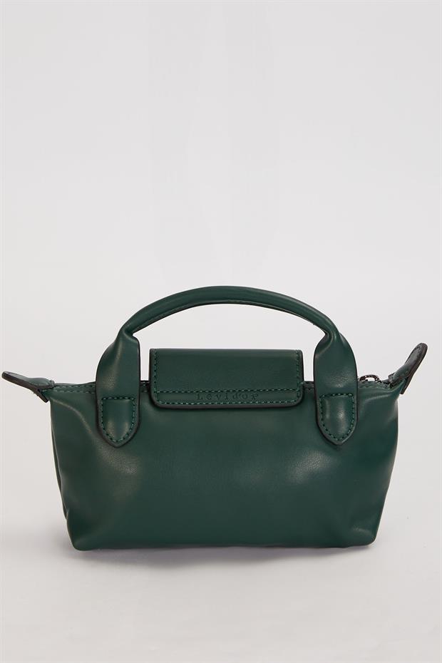 Yeşil Üst Kapama Detaylı El Çantası