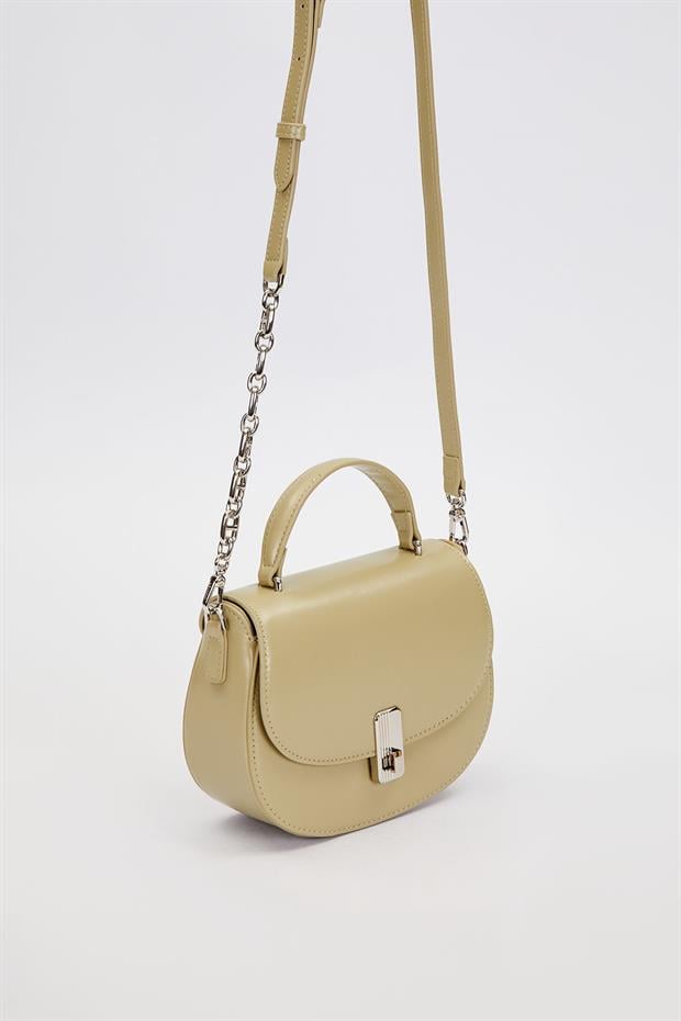 Yeşil Zincir Askı Detaylı El Çantası