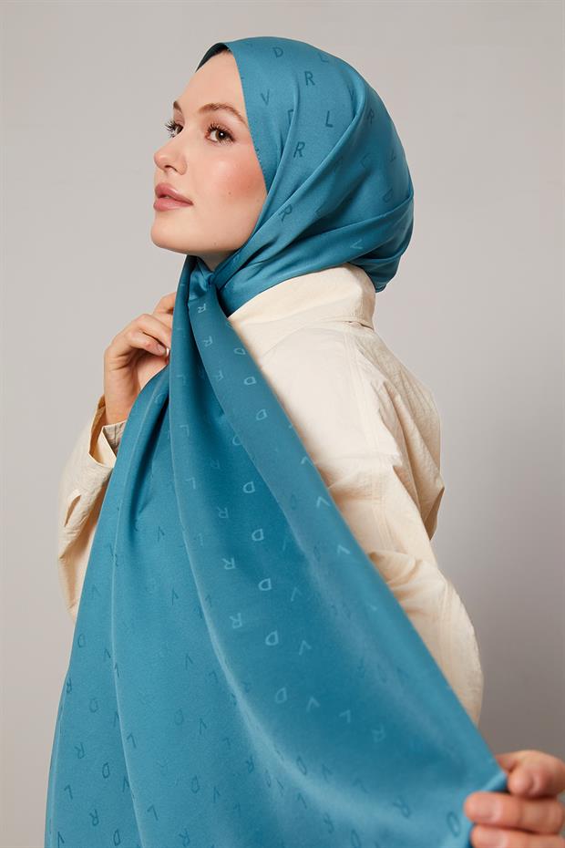 Yosun Yeşili Mini LVD Baskılı Jakarlı Şal