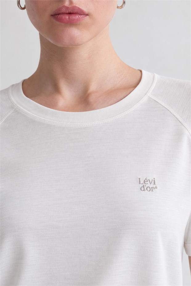 Yuvarlak Yaka Basic T-shirt Beyaz