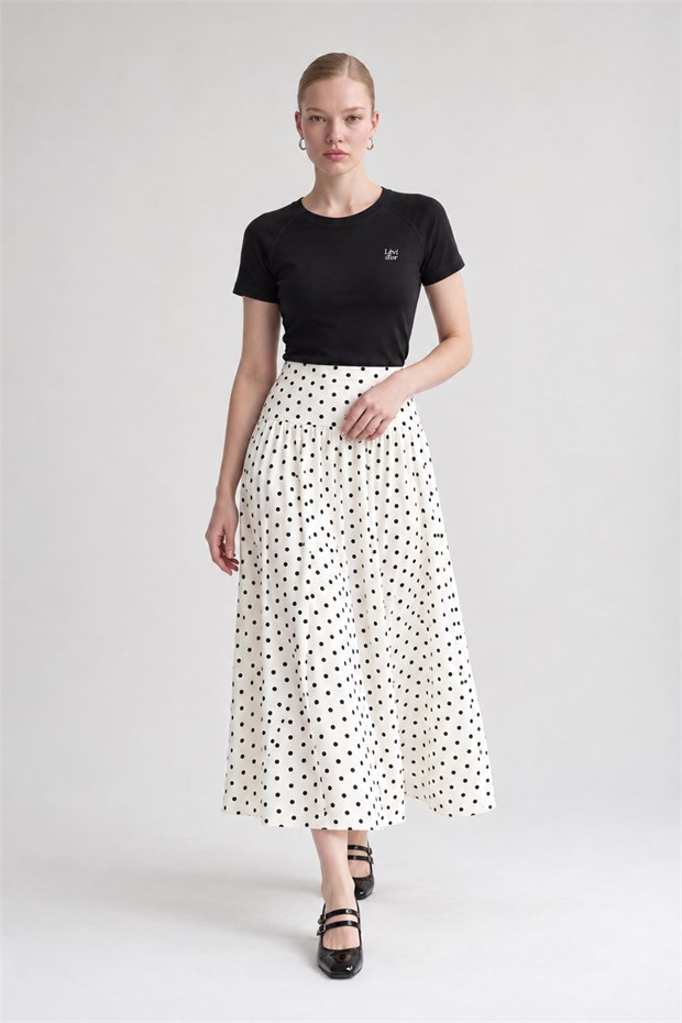 Yuvarlak Yaka Basic T-shirt Siyah