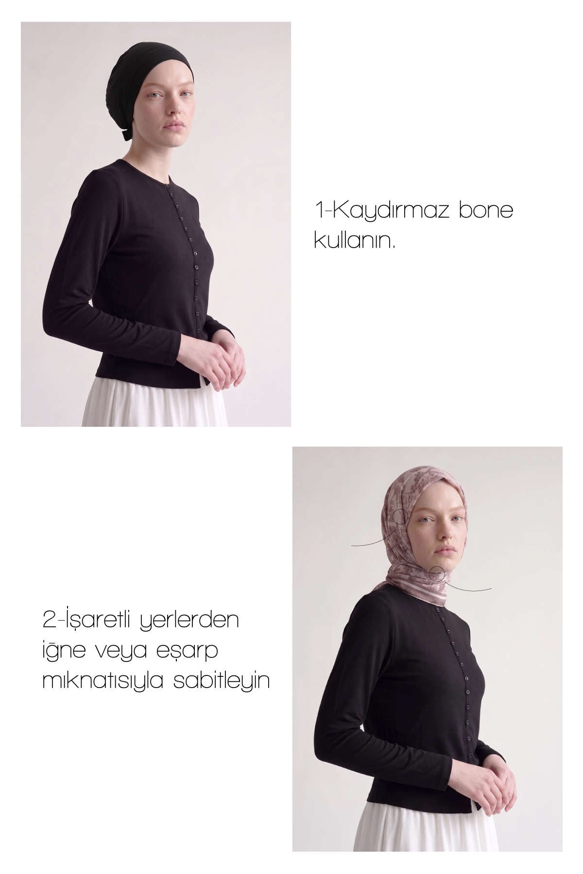 Eşarbın Kaymaması İçin Bone Seçimi