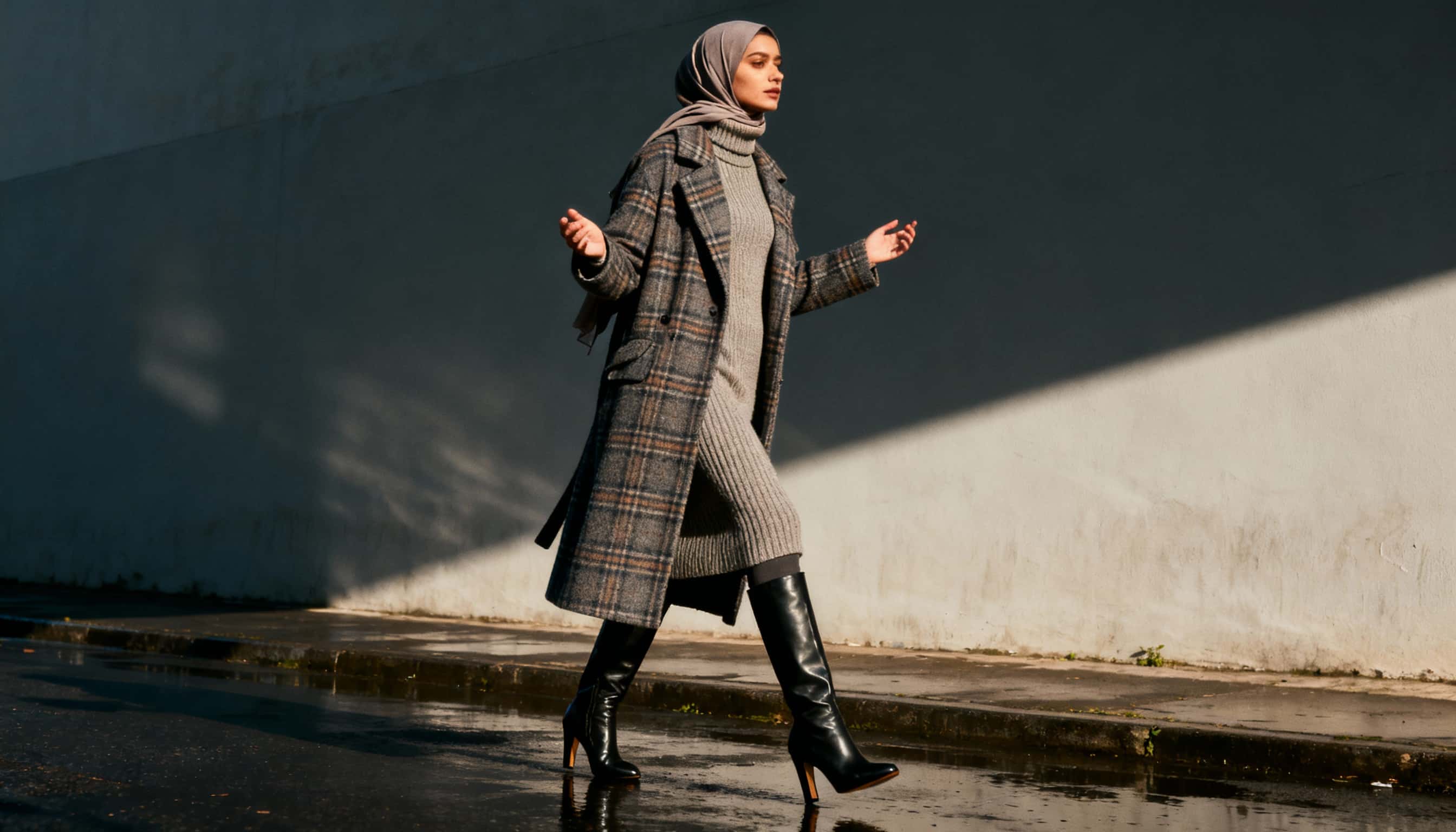 Kışlık Tesettür Elbise Kombinleri