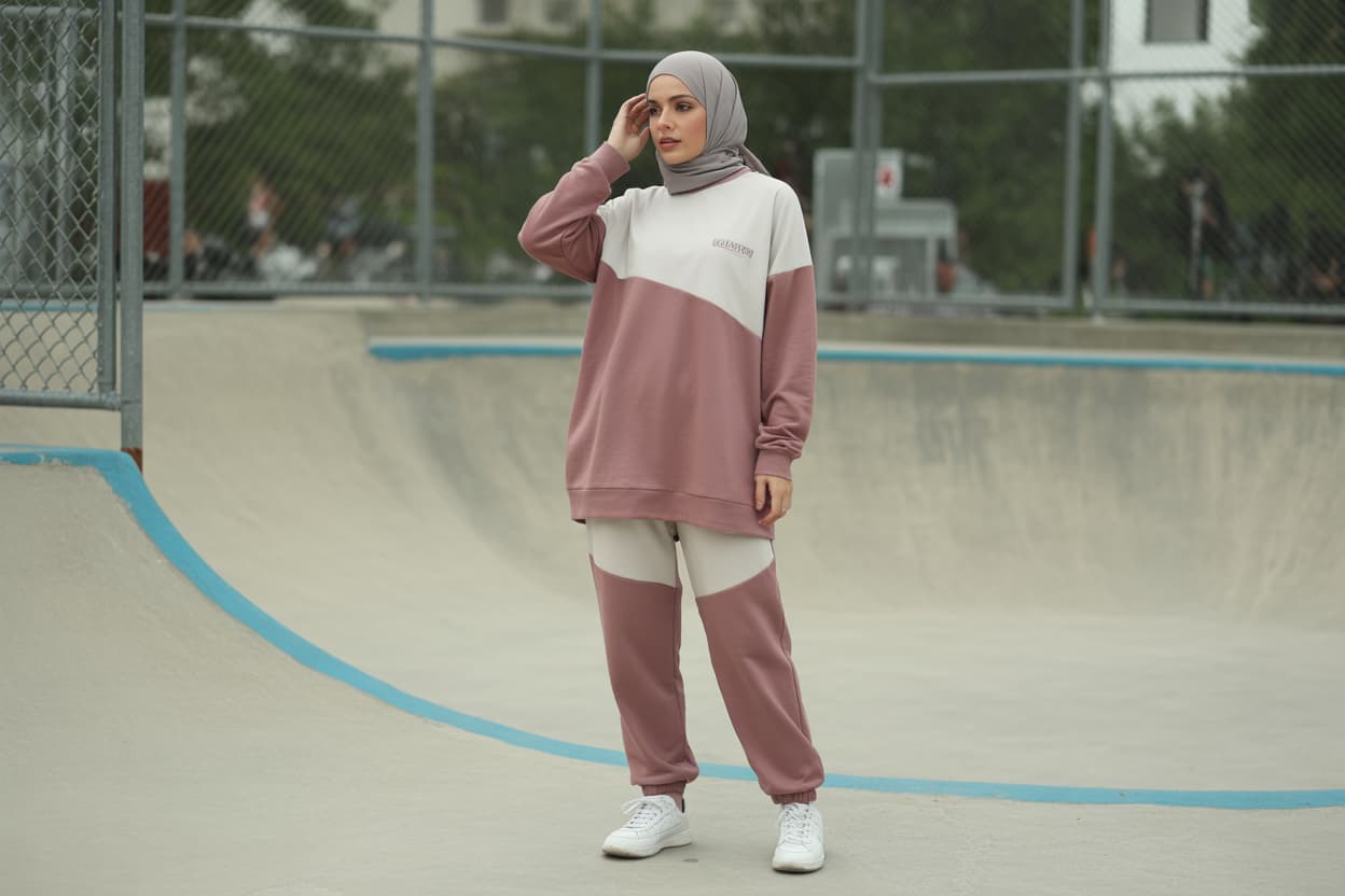Pantolon Odaklı Spor Tesettür Kombinler