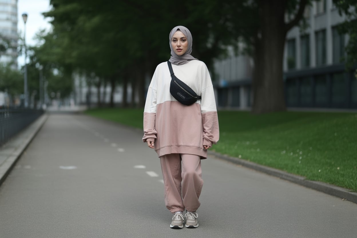 Etekli Spor Tesettür Kombinleri