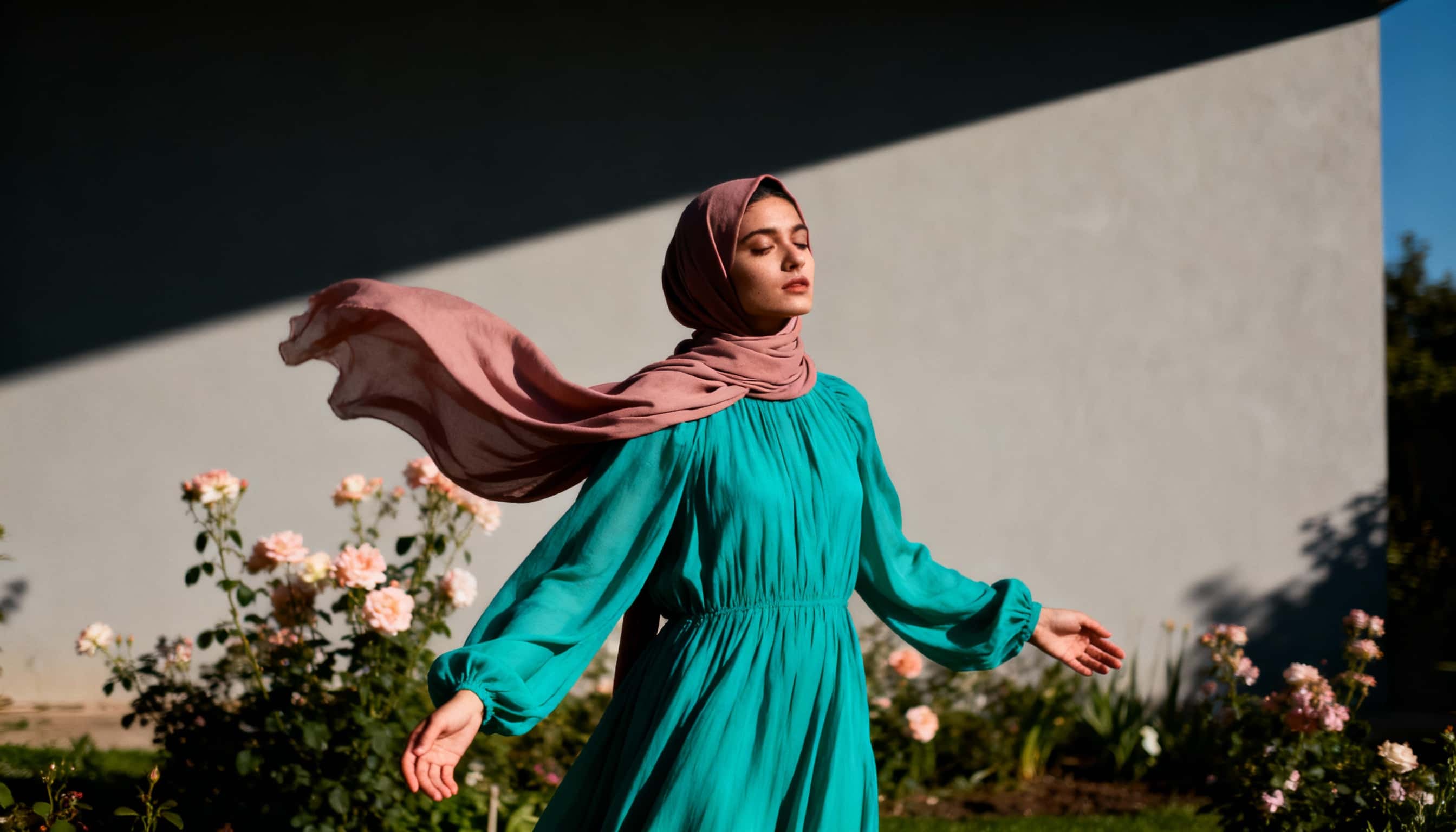 Su Yeşili ve Pastel Tonlarda Tesettür Kombinleri