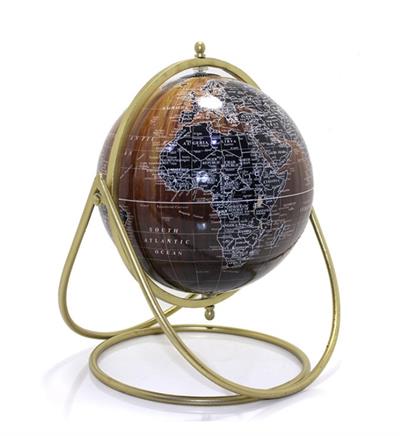 360 Derece Dönebilen Dekoratif Dünya Küre 30 cm x 27 cm