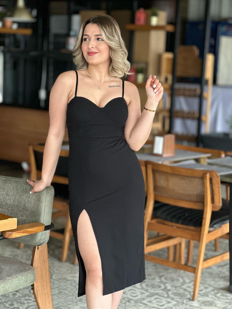 10767 Göğüs Kuplu Elbise 