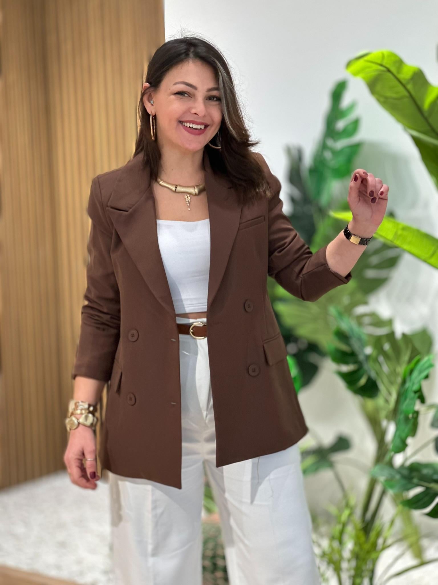 Kahve Blazer Ceket