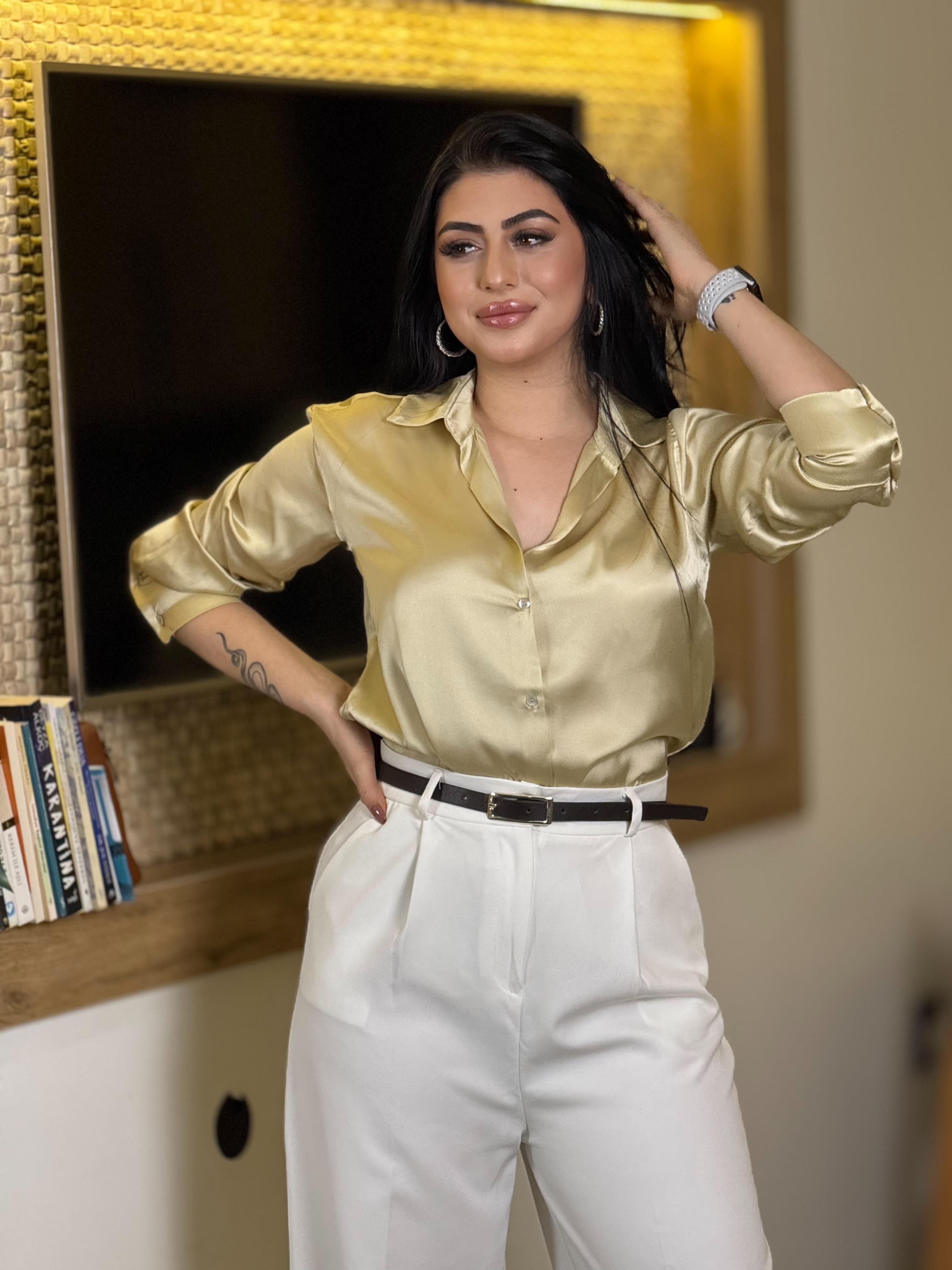 Pamuk Saten Gömlek Bal Köpüğü 