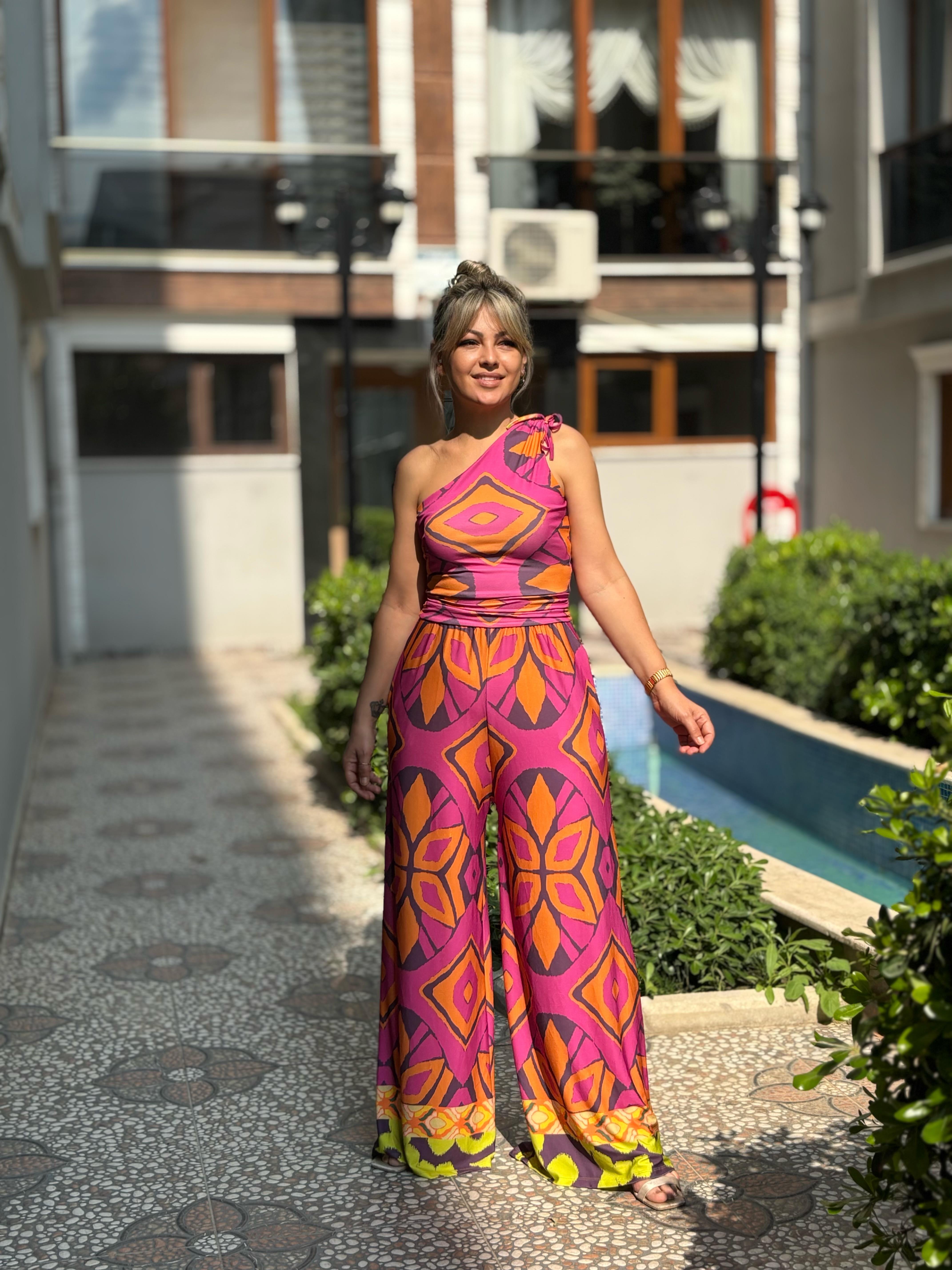 Pembe Tek Omuz Tulum