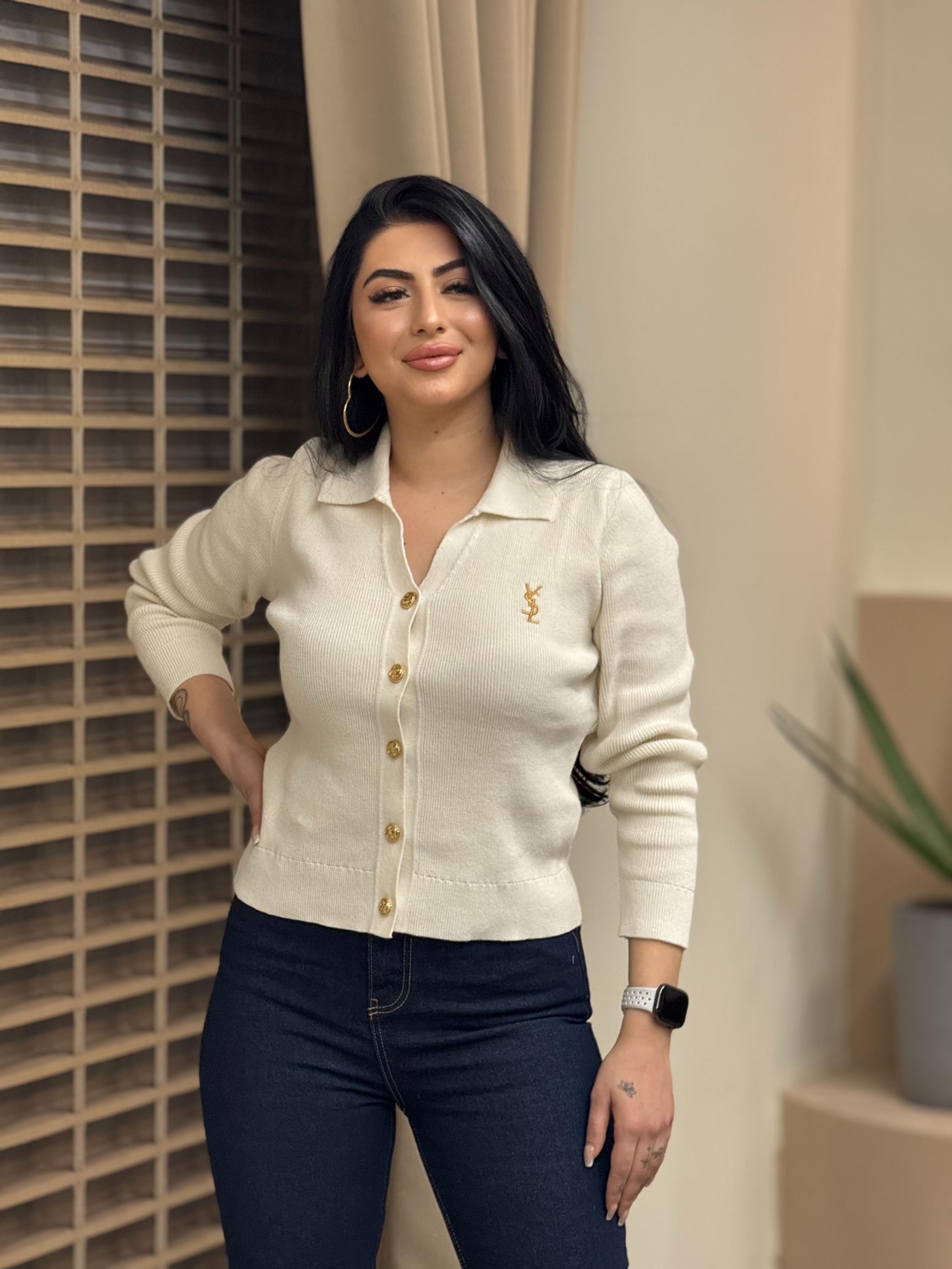 Premium Kalite Ysl Hırka Krem