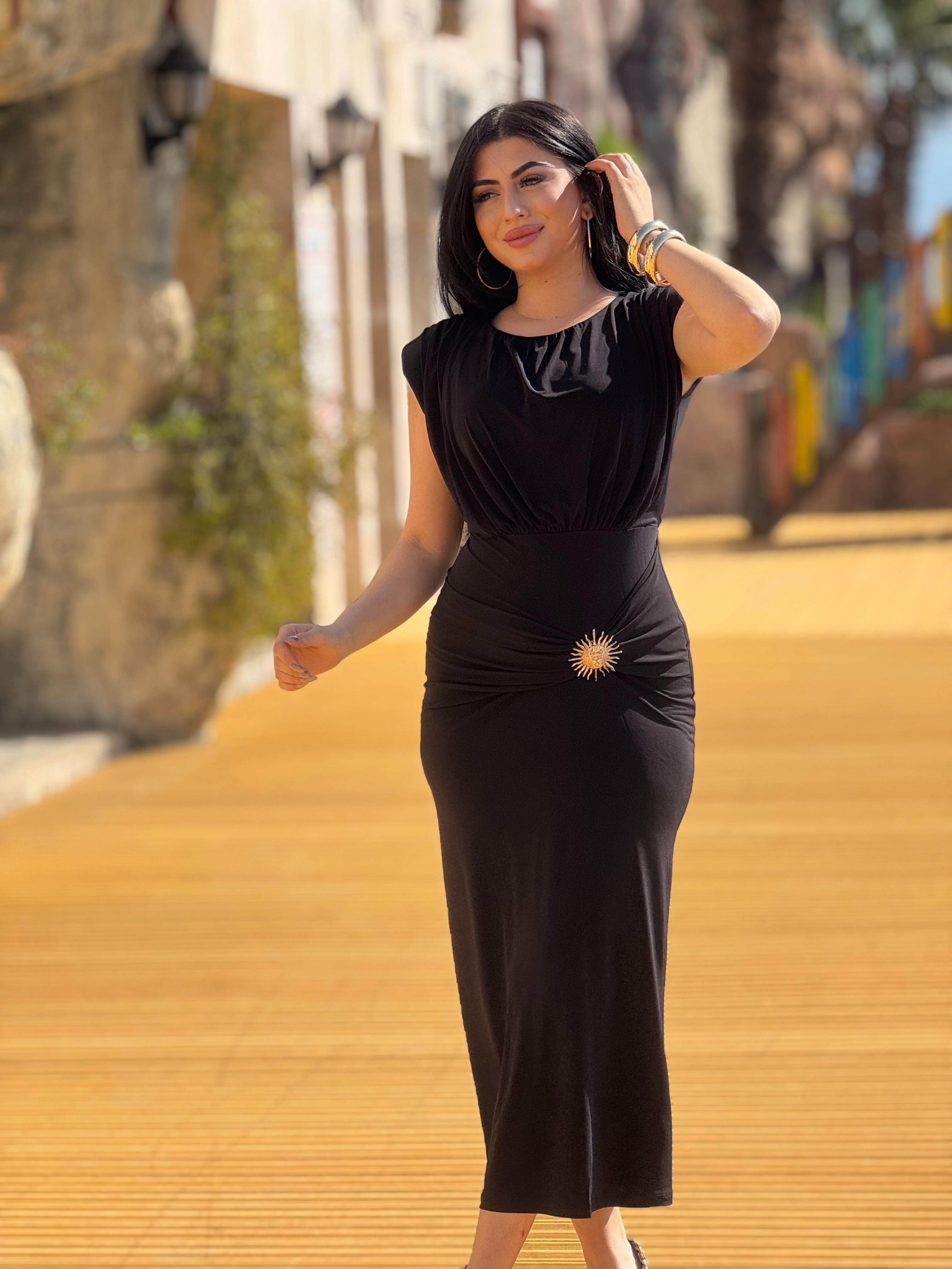 Premium Seri Gold Tokalı Elbise
