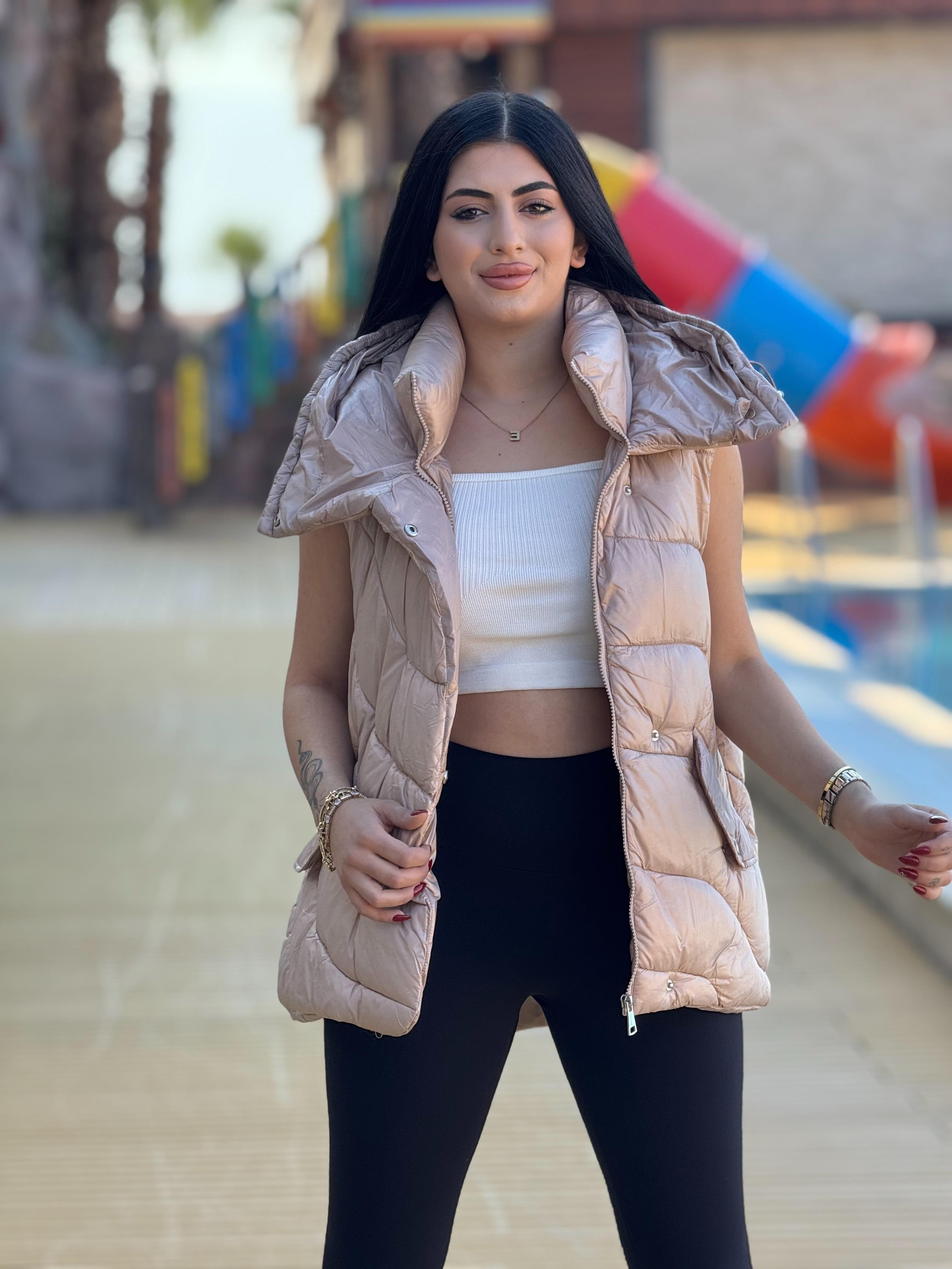 Tasarım İhracat Krem Yelek