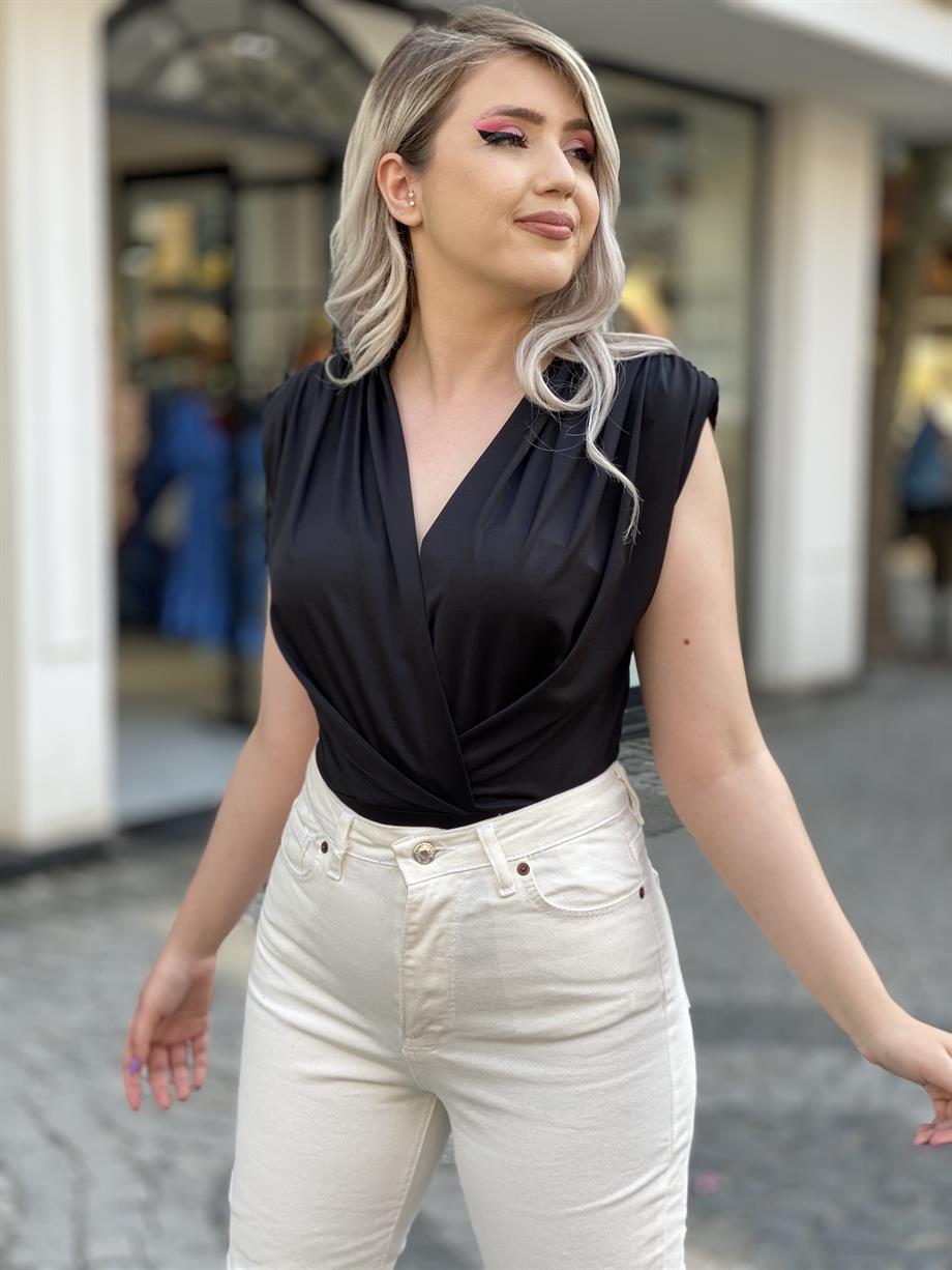Tasarım Siyah Bodysuit 