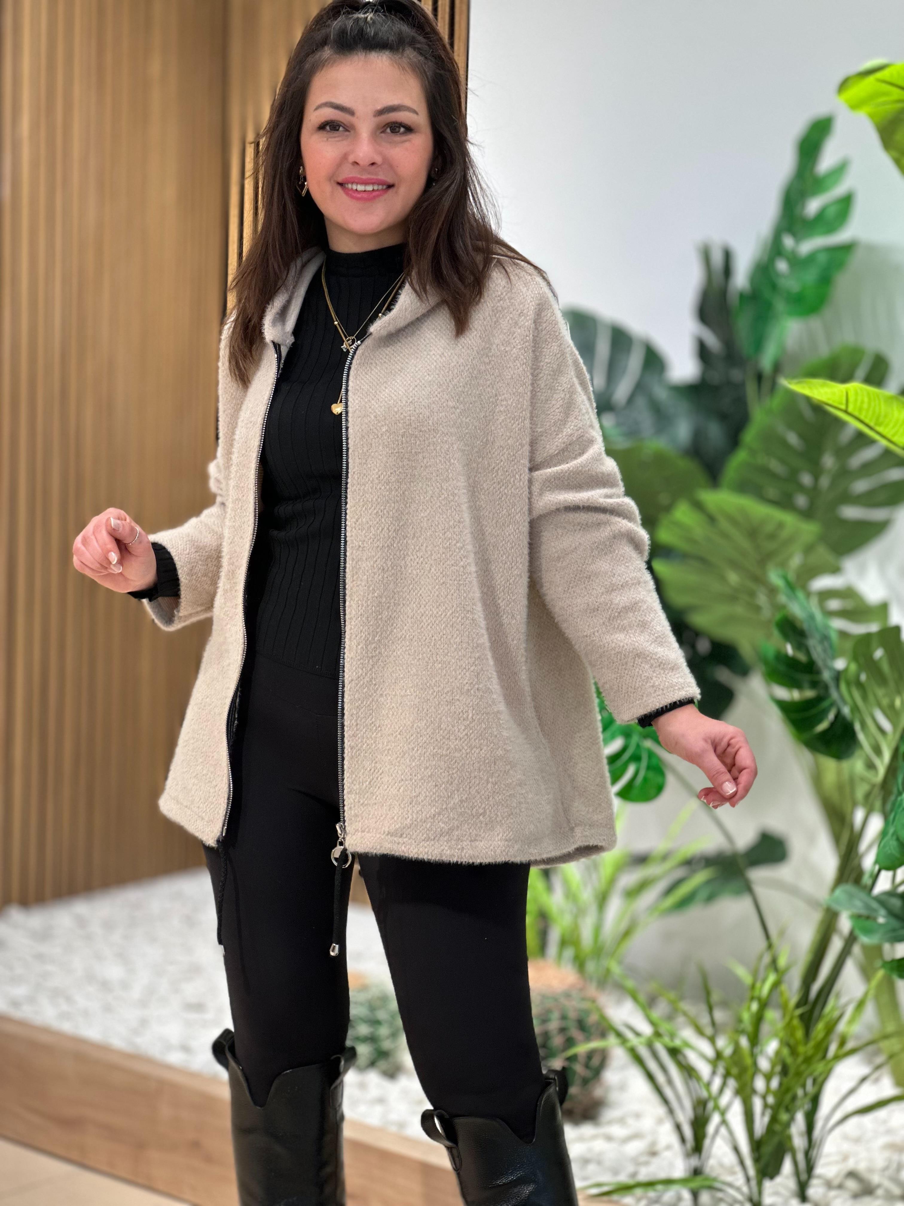 Tedyy Oversize Kapüşonlu Ceket