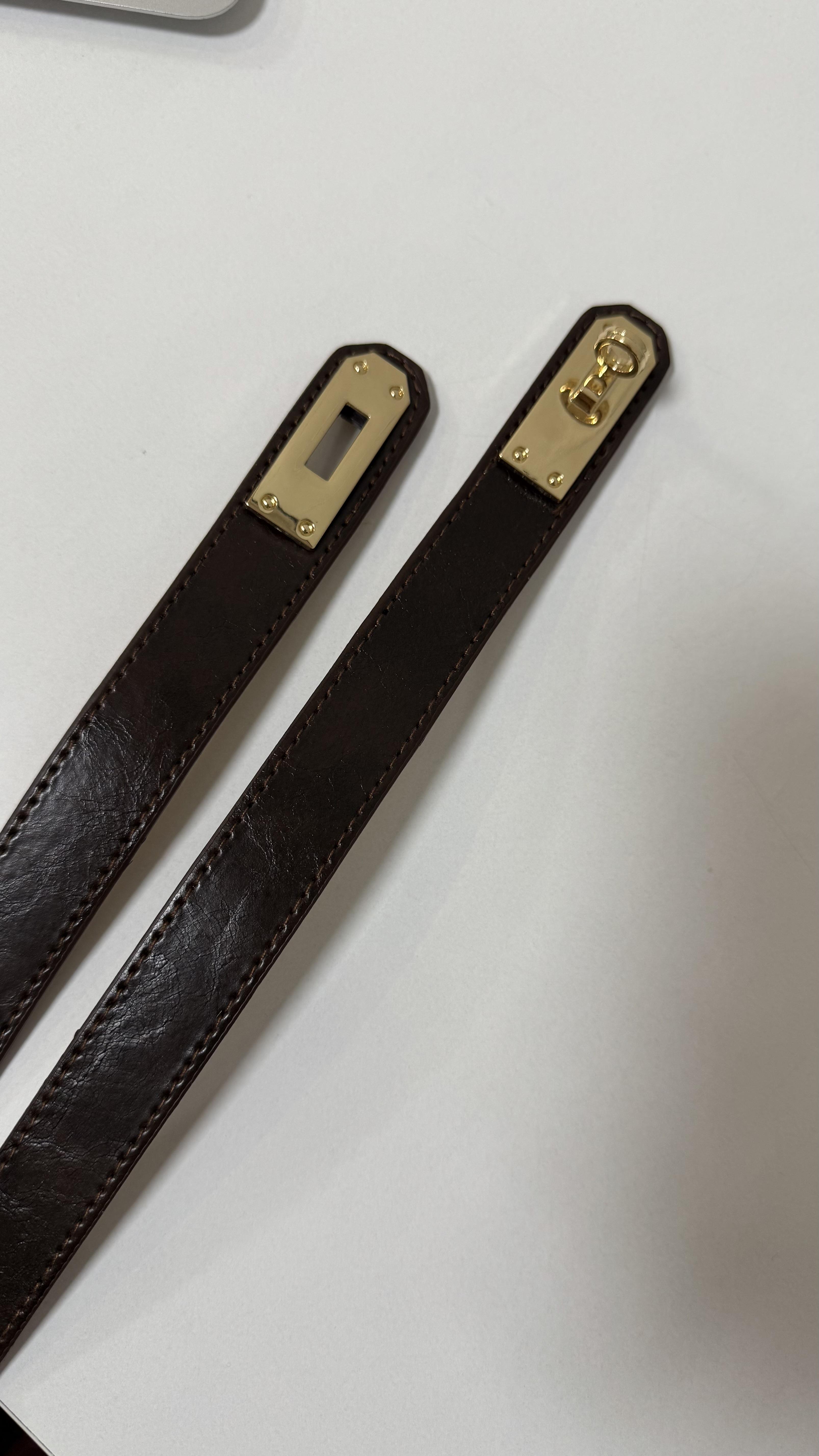 Acı Kahve Kelly Model Tokalı Kemer