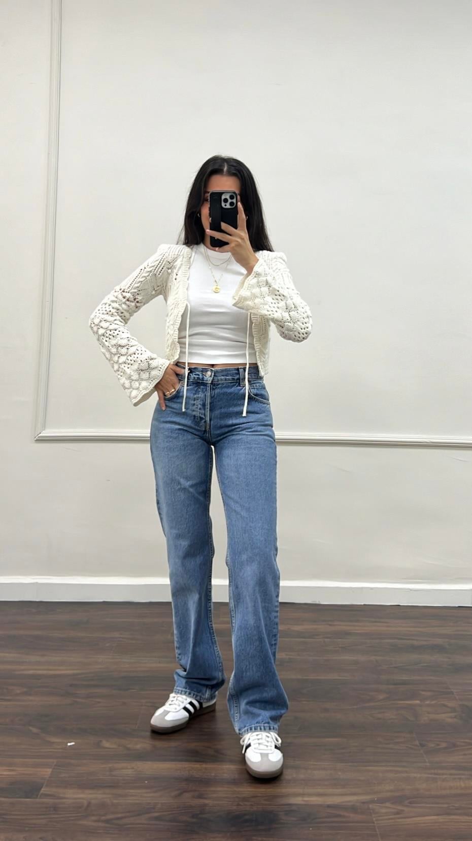 Go Mavi Orta Bel Straight Fıt Jean