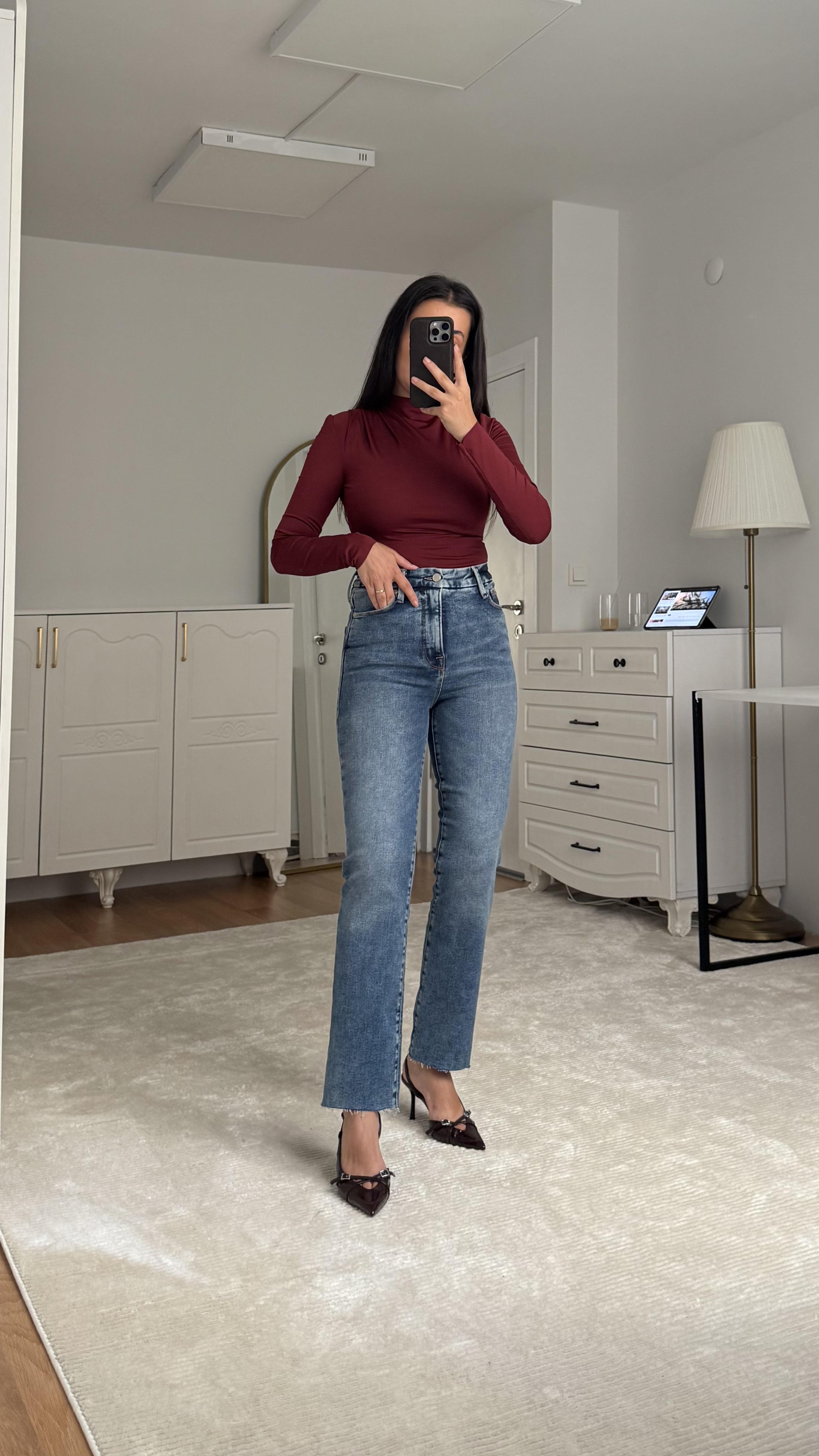 Good Straight Yüksek Bel Jean