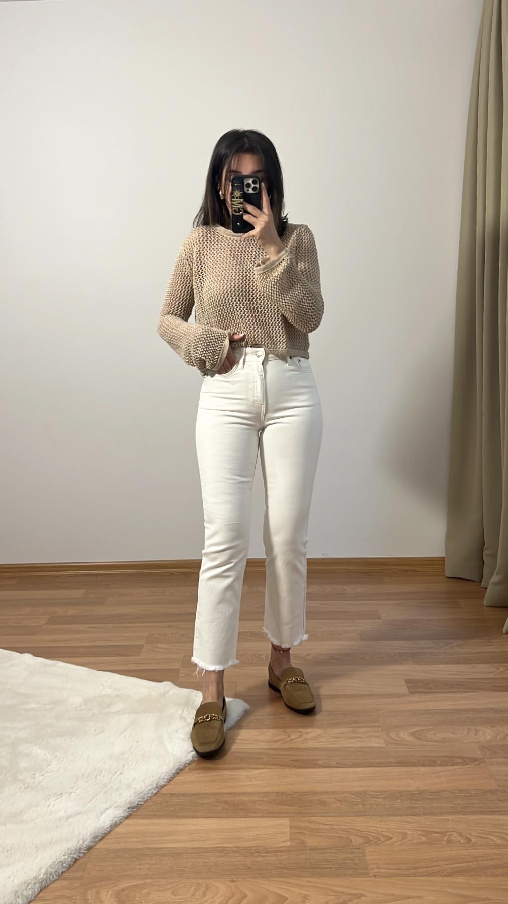M-NY BEYAZ STRAIGHT JEAN