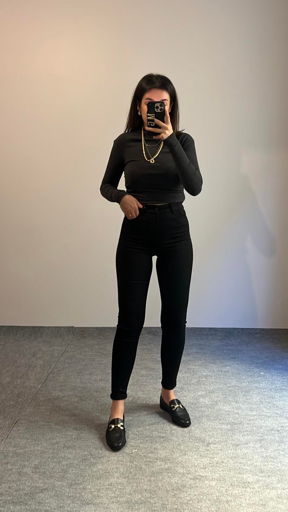MADO YÜKSEK BEL SİYAH SKINNY JEAN