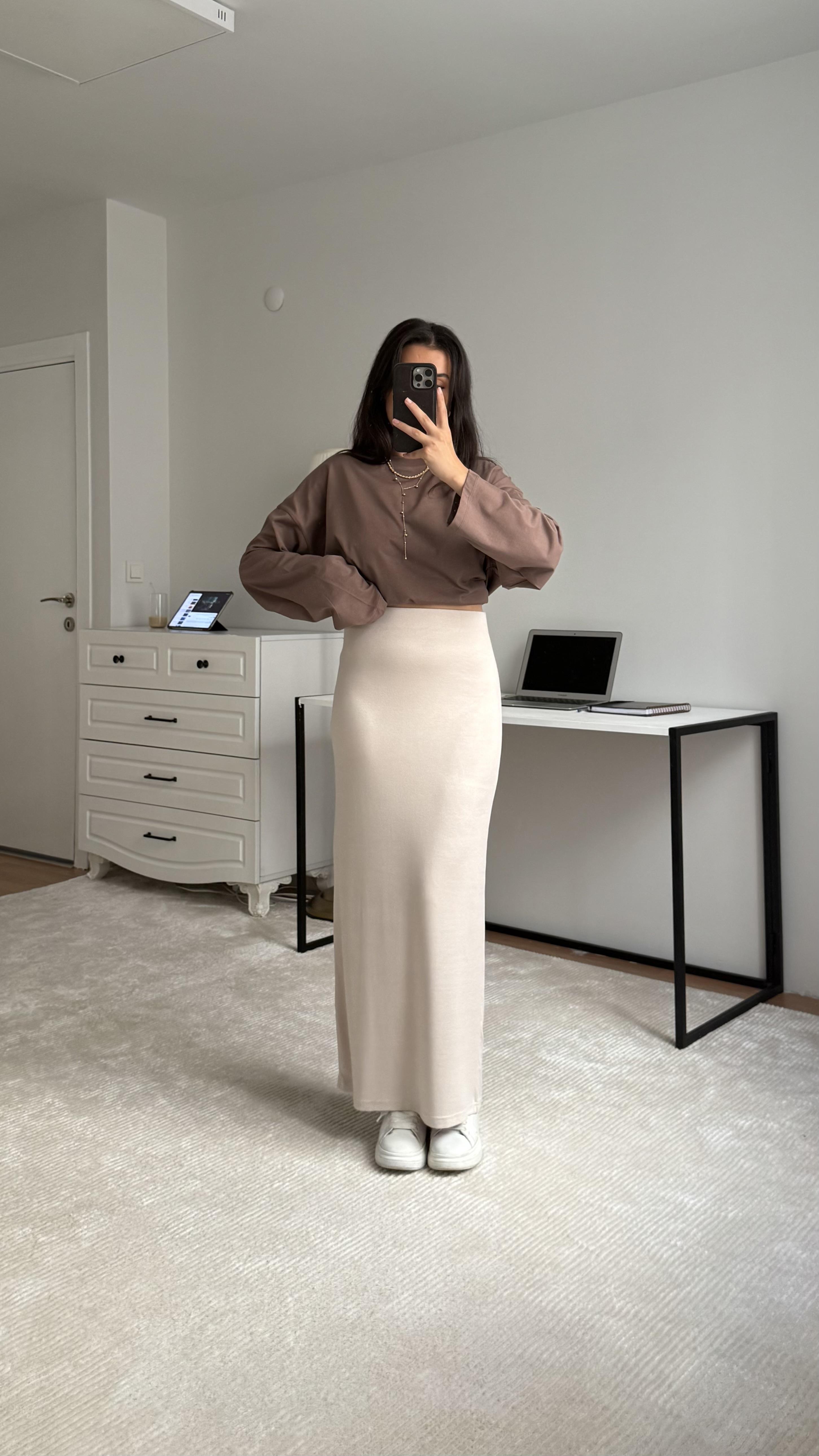 Mark Ekru Soft Touch Midi Boy Etek