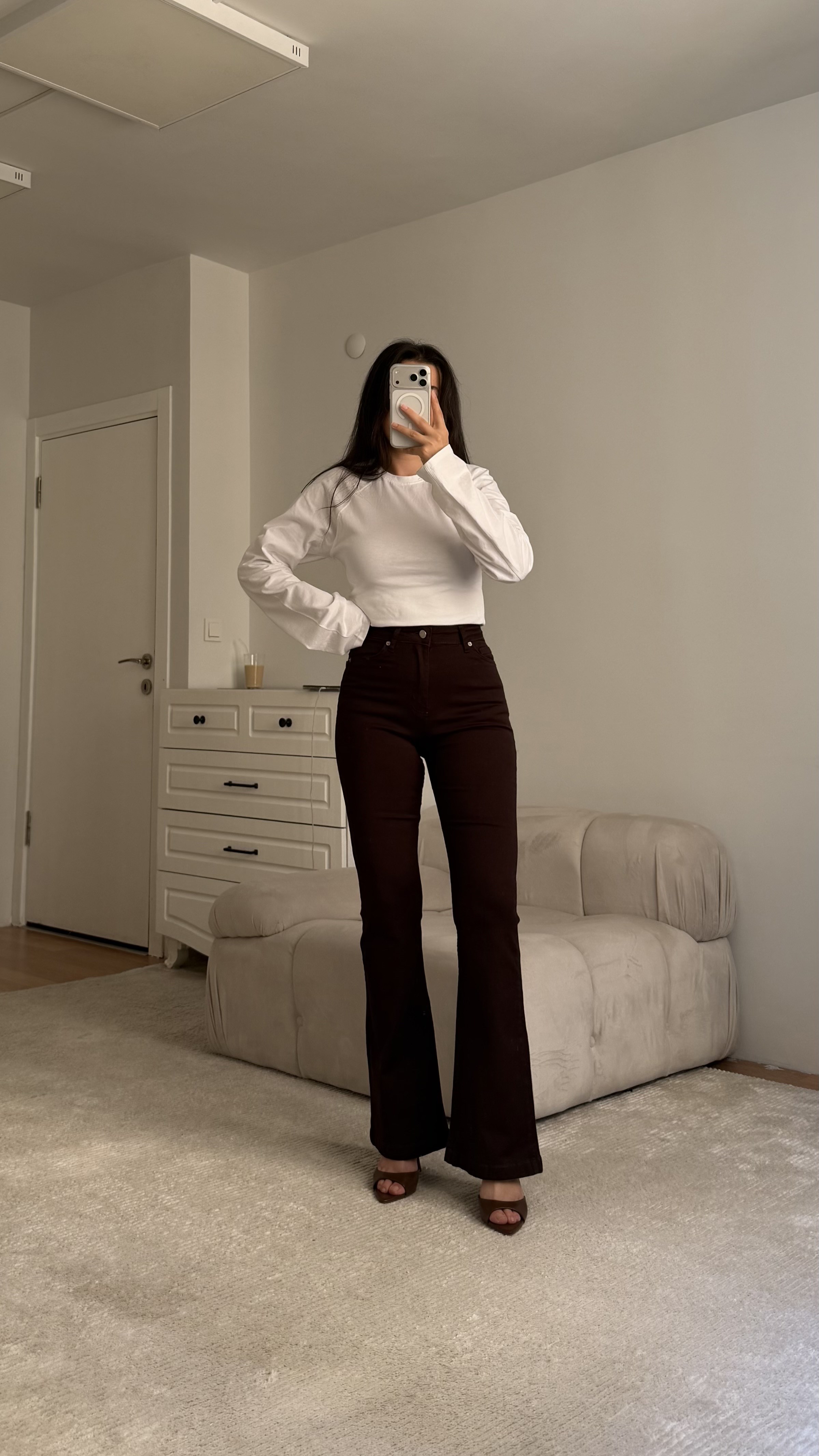 MARKA ACI KAHVE COMFORT FLARE JEAN