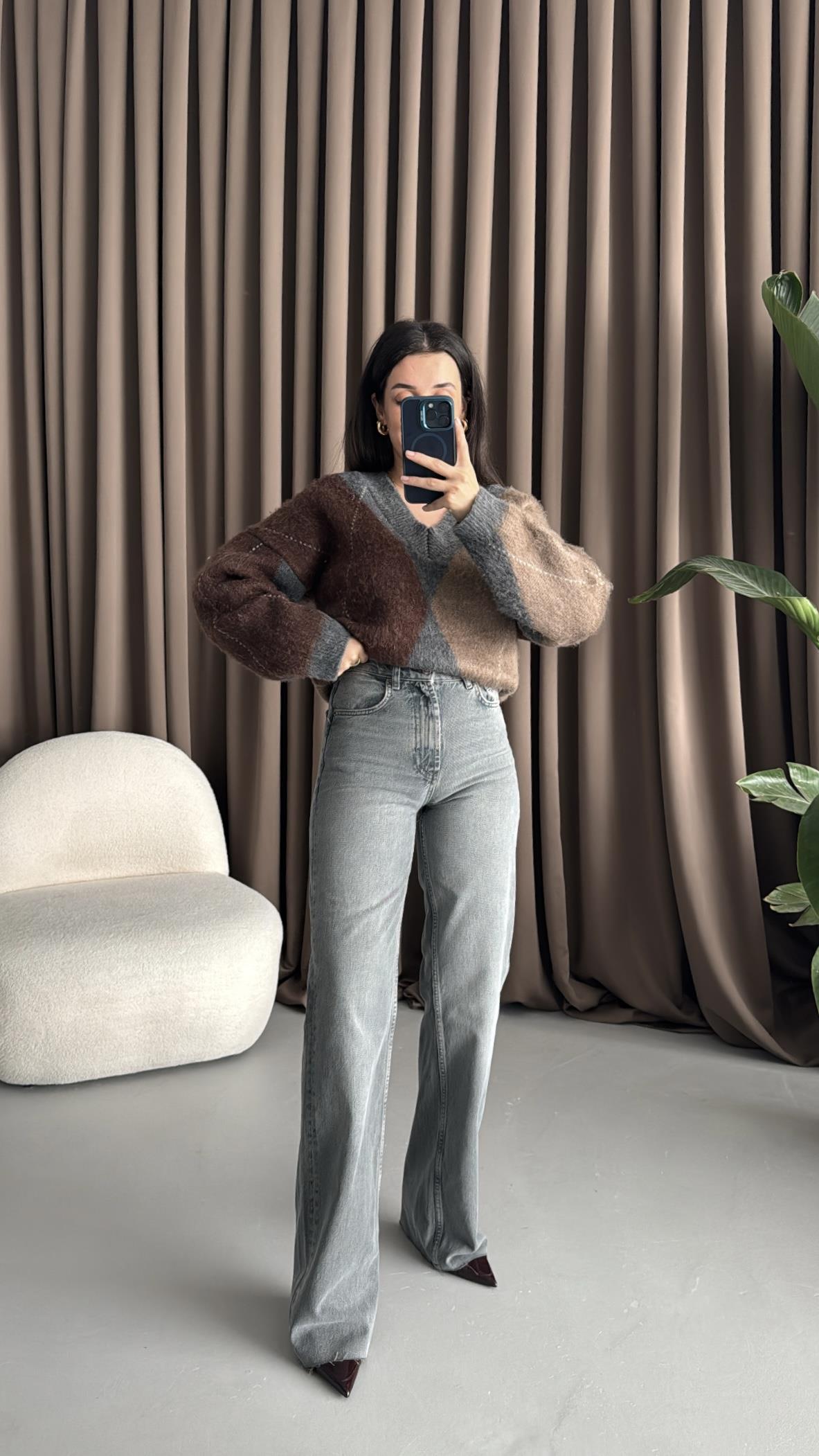 Marka Açık Mavi Wide Leg Jean